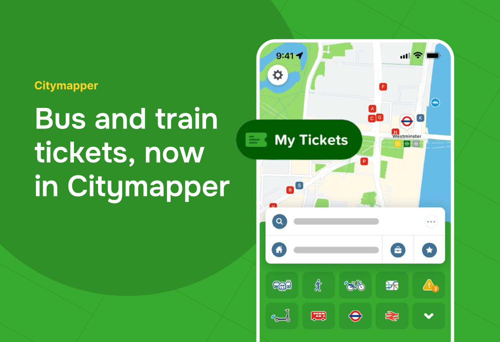 Citymapper ticketing feature 72-3