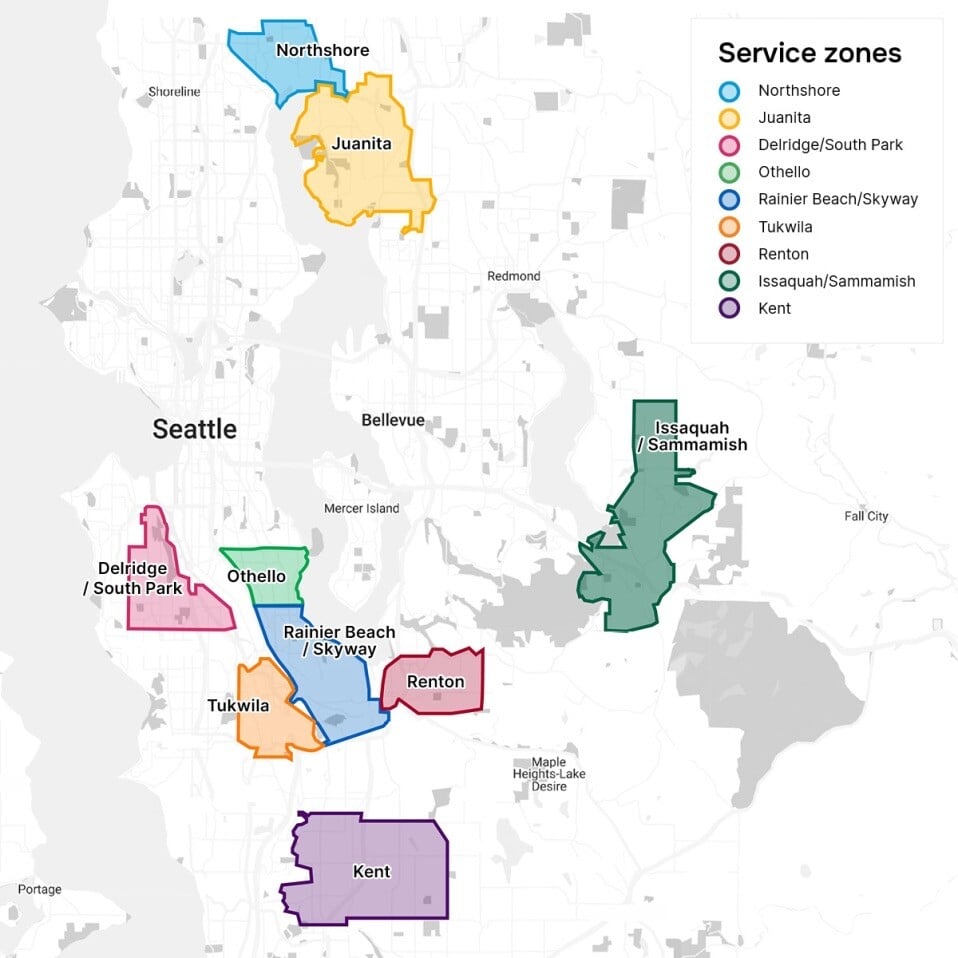 Metro Flex Zone Map Sept 2024