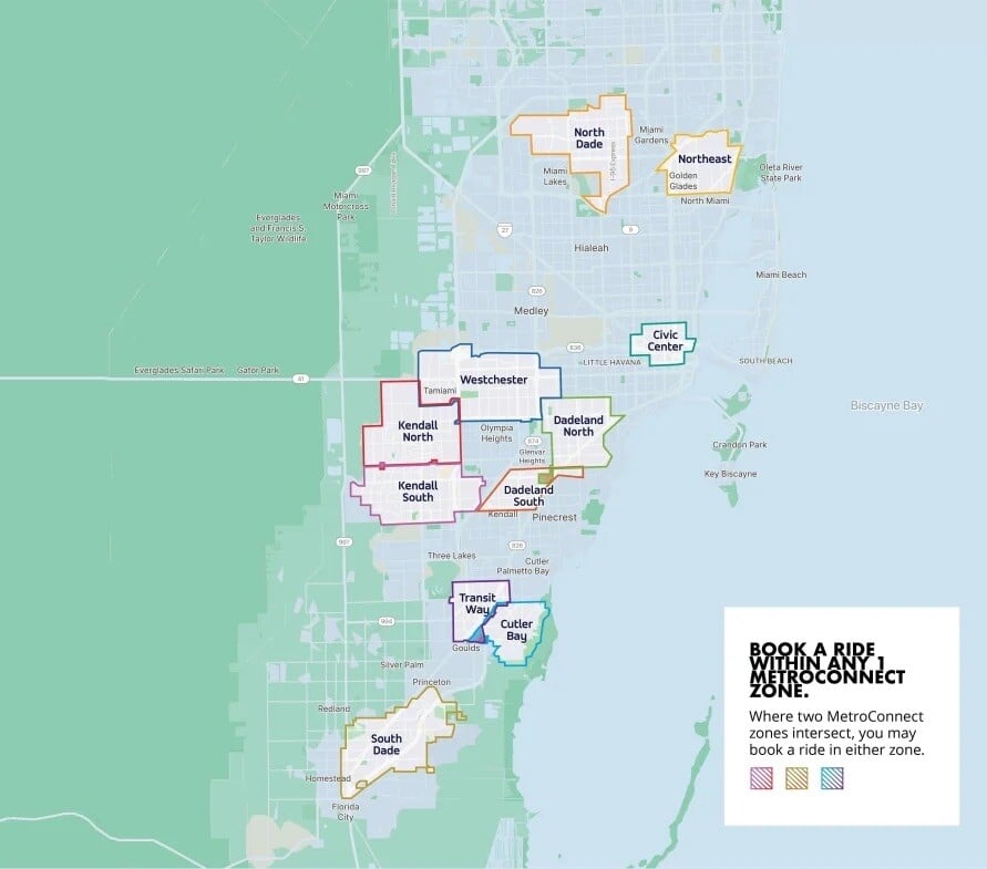 MetroConnect Zone Map 2024