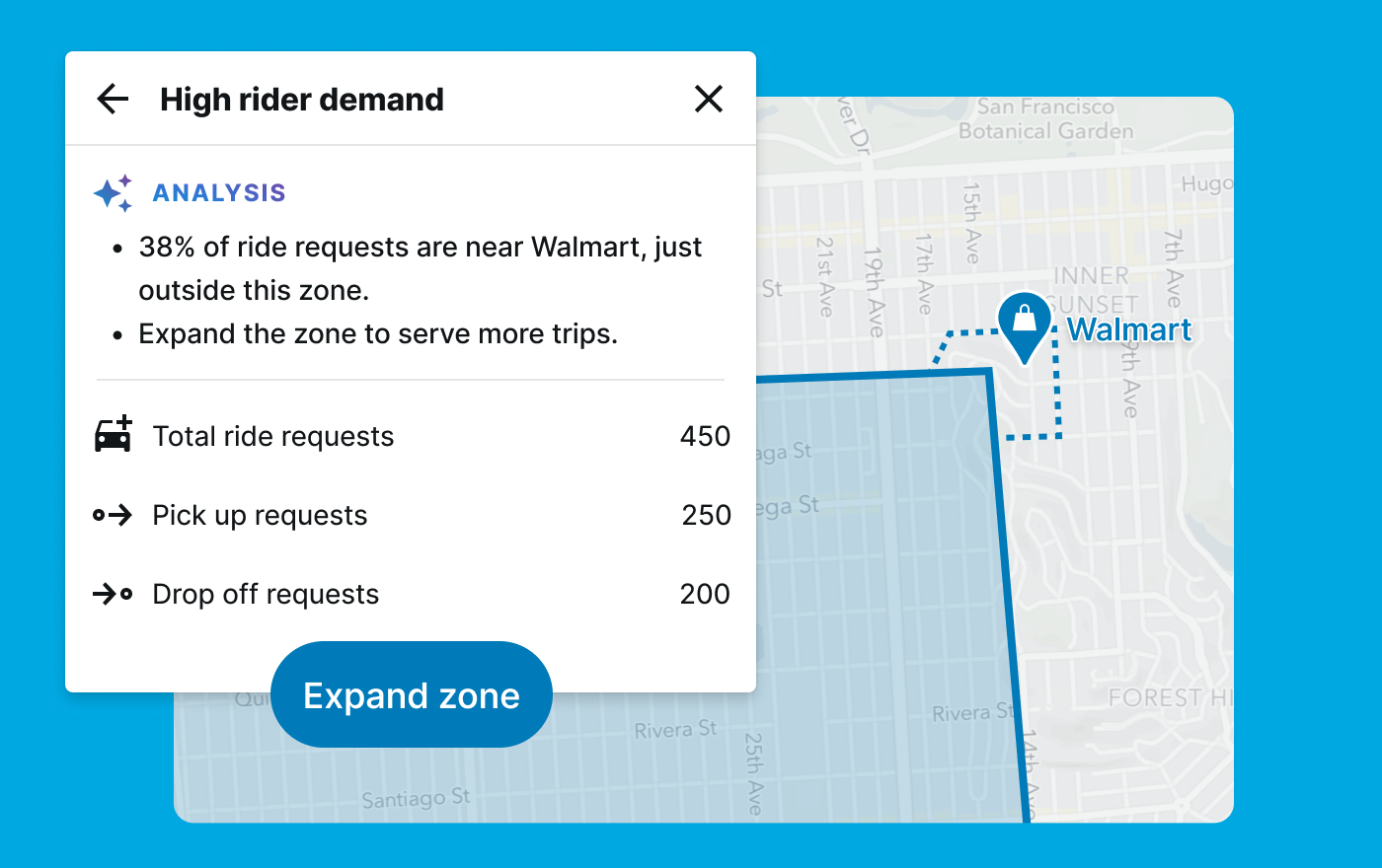 Service Zone Insights Demonstrate 38% of Trips Are Just Outside of Zone