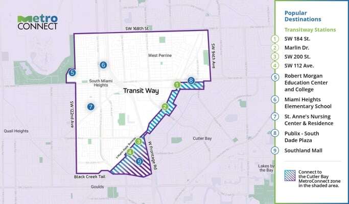 Transit Way Service Zone Map